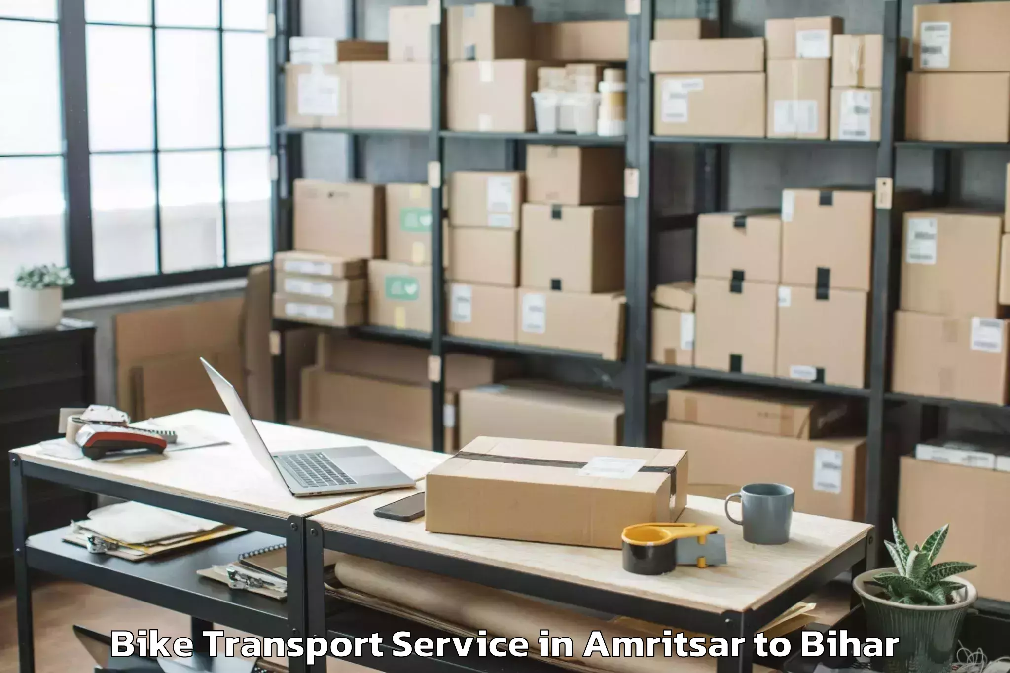 Professional Amritsar to Raxaul Bike Transport